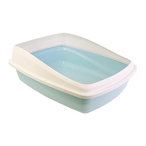 Catit Large Rimmed Cat Pan in Blue Cover