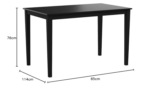 Julian Bowen, Tavolo da pranzo Hudson, colore nero...