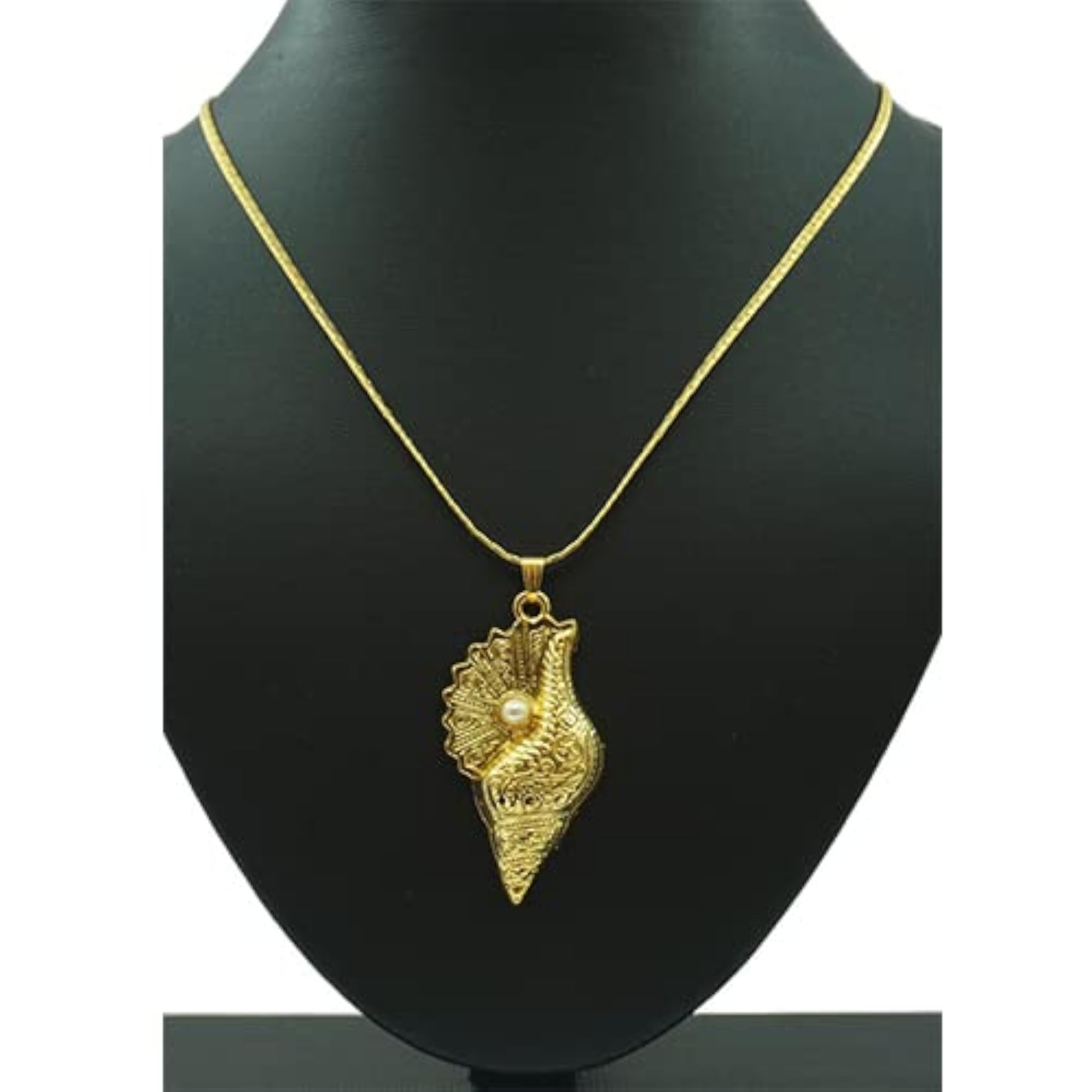 Jewellery Set Women's Microgold Plated Fancy Chain Conch Pendant