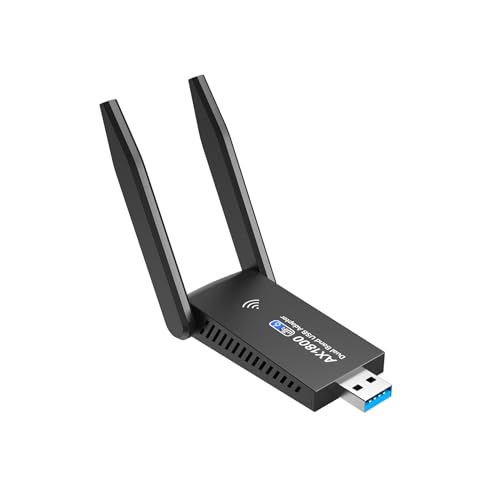 USB Wireless WiFi 6 Adapter for Desktop - 802.11ax 1800Mbps PC WiFi Adapter for Desktop, 5Ghz 2.4Ghz WiFi Adapter for Desktop PC USB Network Adapter for PC for Windows10/11