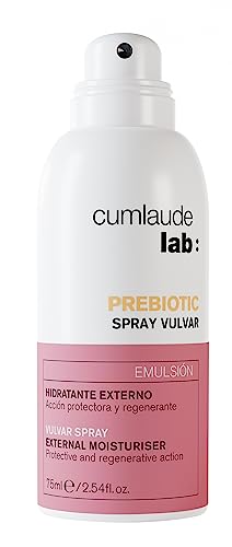 Cumlaude Lab - Prebiotic Spray, Bruma Vulvar Íntima, con Ácido Hialurónico, Probióticos y Prebióticos, Reishi y Centella Asiática, Protege, Regenera, Hidrata y Calma - 75 ml