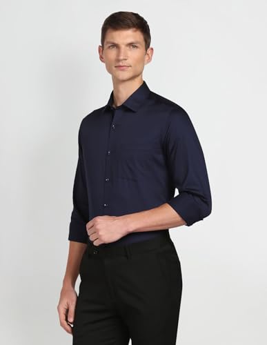 Image of Arrow Men's Cotton Solid Slim Fit Shirt
