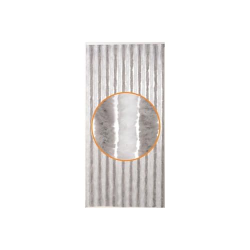 DEFACTO Flauschvorhang Türvorhang (100x210 cm) Chenille Fliegenschutz Insektenschutz Camping 100% Made In Italy - Vielseitig, Leicht Zu Reinigen, Effektiver Sicht- Und Hitzeblocker - (Grau/Weiß)