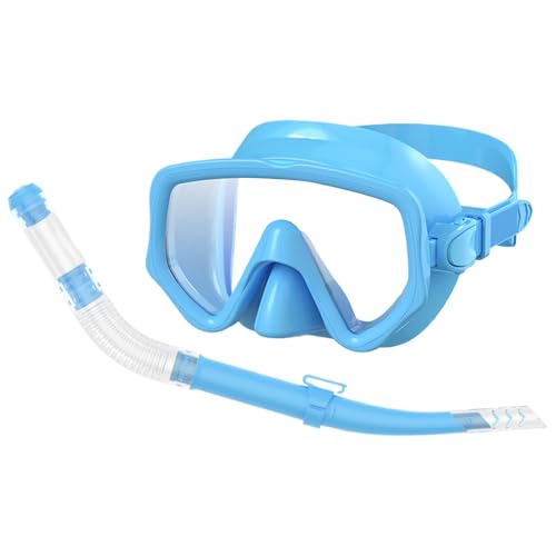 Snorkel seco, equipo de esnórquel para adultos, gafas panorámicas de silicona de visión amplia para entusiastas de los deportes acuáticos, adultos, viajes a la playa, turismo en la isla