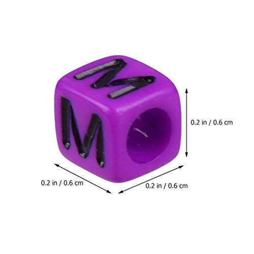 STOBOK 800Pcs Letras Do Alfabeto Cubo Contas para Fazer Joias DIY Pulseiras Colares