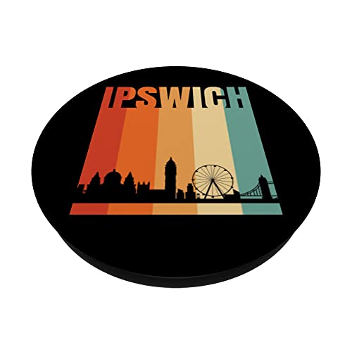 Ipswich City Skyline PopSockets Swappable PopGrip, Black - Image 2