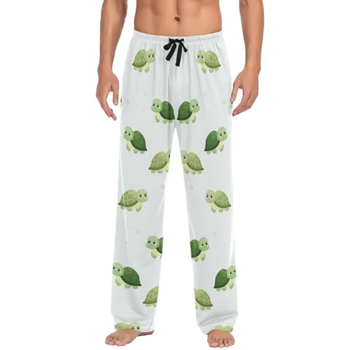Pantalon de pyjama pour homme mignon avec motif tortue de taille S à XXL