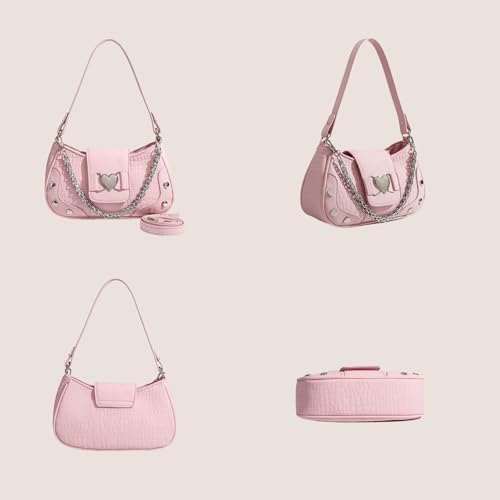 Small Shoulder Bag for Women Classic Design Bag Underarm Purse Stylish Handbag with Zipper Closure and Chain Strap4