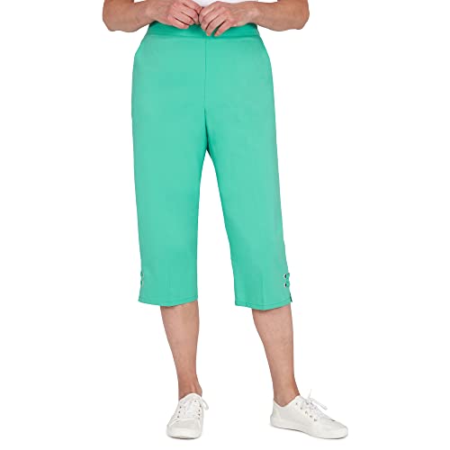 Alfred Dunner Women's Petite Grommet Cuff Capri