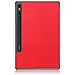 Yiernuo Case for Samsung Galaxy Tab S9 FE 5G 10.9 Inch/Galaxy Tab S9 11 Inch 2023 Tablet,Slim Lightweight Trifold PC Cover with Auto Wake/Sleep Function,Red