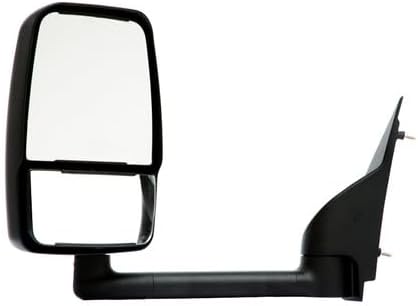Velvac 714547 2020 Deluxe Series Espejo para puerta, negro, 96 pulgadas de ancho del cuerpo, cabeza de lujo, lado del conductor