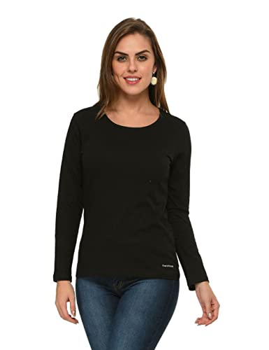 Image of Frenchtrendz Women's 100% Cotton Full Sleeves Round Neck Top
