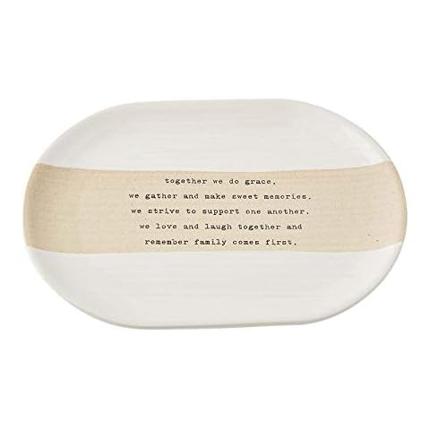 Mud Pie 40700344 Stoneware Together Plate Cover