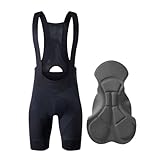 GBSONGLIANGBO Culotte Ciclismo Hombre,Culotte MTB Pantalones Cortos con Pechera for Ciclismo for Hombre, Ropa for Exteriores, Medias Acolchadas for Ciclismo, Ropa for Bicicleta(Black,L)