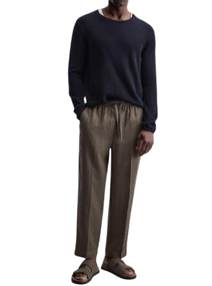 fabmade Mens Premium Linen Pajama Combo Comfortable Breathable All Season Nightwear with Regular Fit-picture-44