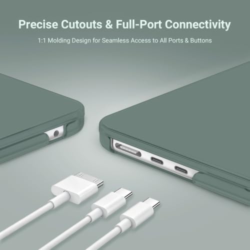 Image of MOSISO Compatible with MacBook Air 13 inch Case M5 2026 M4 2025 M3 M2 2024-2022 A3449 A3240 A3113 A2681,Hard Shell&Keyboard Cover&Screen Film&Pouch for MacBook Air 13.6 inch Case, Emerald Green