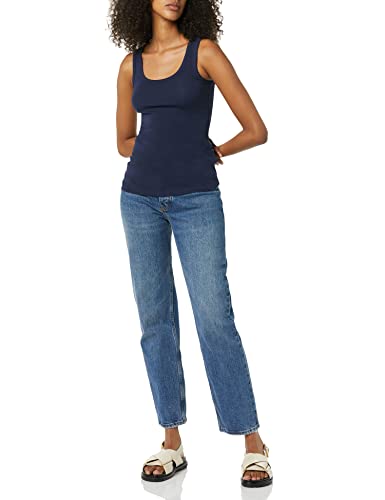 Amazon Aware Women's Rib Knit Layering Tank Top (Available In Plus Size), Navy, Small #TOP2