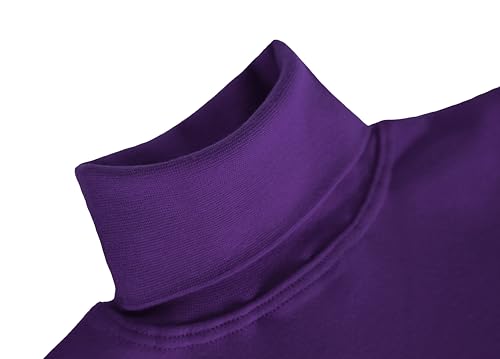 Image of Lilax Girls' Basic Long Sleeve Turtleneck Cotton T-Shirt