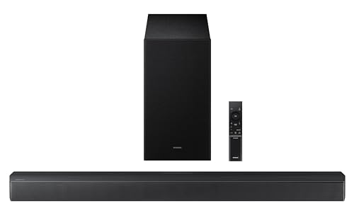 Samsung 370 W 3.1 ch Soundbar with Dolby Audio | DTS Virtual:X | Q-Symphony | Center Speaker | 3D Surround Sound | HDMI ARC | Optical in | Bluetooth | USB | Wireless Subwoofer (HW-B650F/XL, Black)
