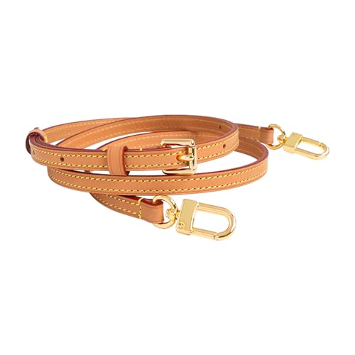 Image of Genuine Vachetta Leather Shoulder Bag Strap Crossbody Replacement Adjustable for Speedy Handbag or Purse(Deep Beeswax-Width:0.43in&Adjustable Length:39.4-47.2in)