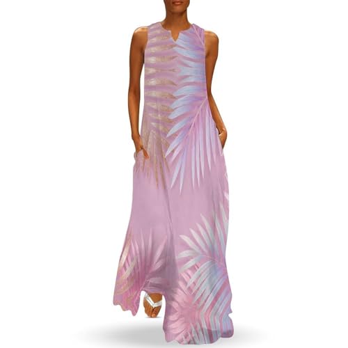 Robe été feuilles palmier maxi et fluide pour vos vacances à la plage