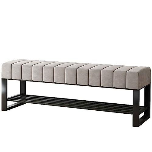 Banc d'entrée velours rembourré assise compacte luxe