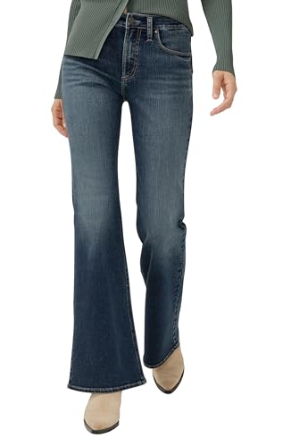 Silver Jeans Co. Women's Most Wanted Mid Rise Flare Jeans