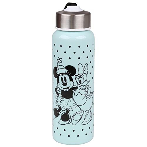Minnie Mouse Daisy Disney Plastikflasche/Wasserflasche, mint mit Tupfen 650ml Cover