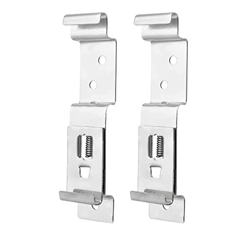 Soporte de matricula bastidor para automóvil, Soporte de clips de matrícula, Portaplaca matricula, Sujetaplaca matricula, Acero inoxidable, 2 unidades