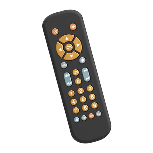 predolo Música TV Control Remoto Realista niños pequeños TV Control Remoto Juguete Remoto niño bebé Juguetes, Negro