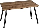 Seconique Quebec Wave Edge Dining Table in Medium Oak Effect