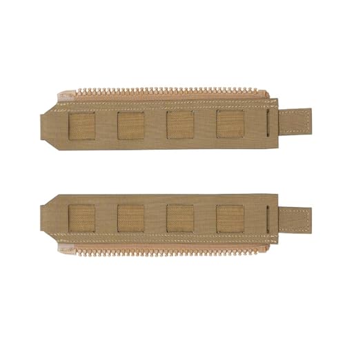 Kit de Fermeture Éclair Molle pour Panneau Dorsal Tactique, Sangle de Fermeture Éclair Molle avec Système D'extension de Chargement, Compatible avec Les CPC JPC AVS(Brown)