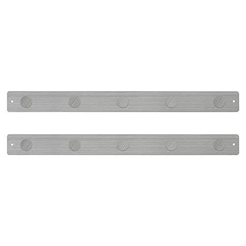 Three By Three Seattle 28 X 2 Inch Metal Strip Frameless Magnetic Bulletin Board With 5 Magnets For Memos, Photos, Lists, And More In Office, Home, Or School Décor (2 Pack, Stainless) #TOP21