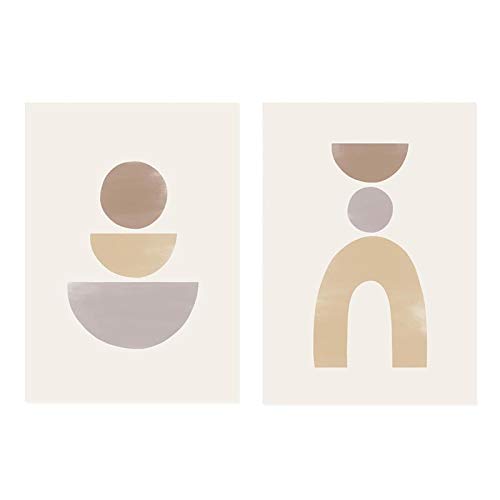 Affiche art mural boho moderne lot de 2 toiles 60x90cm pour valoriser une pièce sans cadre