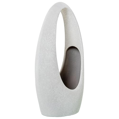 Vase en céramique blanche 45cm pour sublimer les angles vides avec élégance - 3