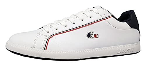 Lacoste Hombre Zapatillas, Blanco (Wht/Nvy/Red 407), 42 EU