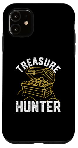 Custodia per iPhone 11 Treasure Hunter - Geocaching, divertenti geocacher con rilevamento di metalli