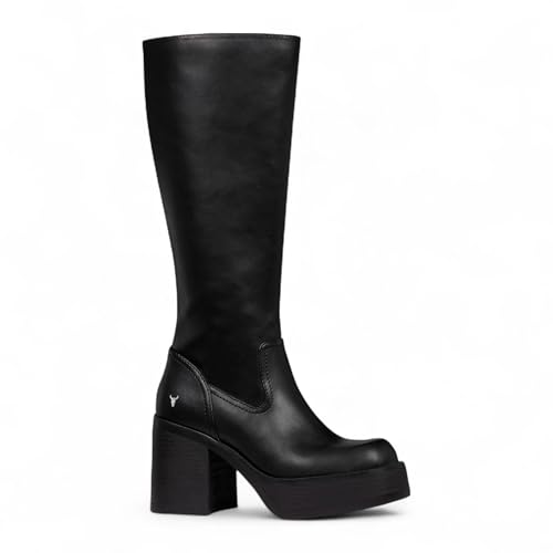 Windsorsmith Womens Knee-High Platform Heel Classic Boots3