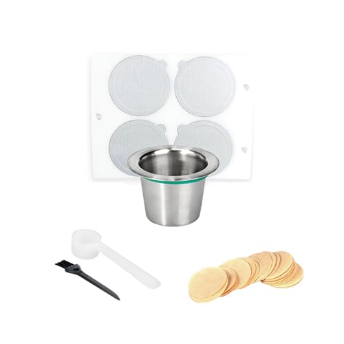 NVOQILIN Panier à café rechargeable pour machine à expresso Filtre à café en acier inoxydable Passe au lave-vaisselle Accessoires