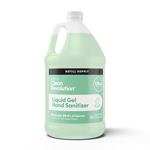 Clean Revolution Liquid Gel Hand Sanitizer, 128 Fl. Oz Refill Supply Container|...