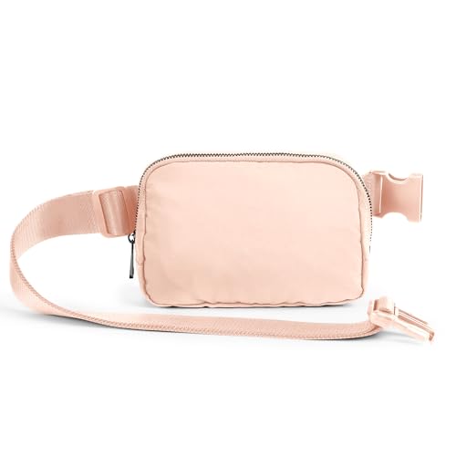 Image of ODODOS Unisex Mini Belt Bag with Adjustable Strap Small Fanny Pack for Workout Running Traveling Hiking, Pale Coral