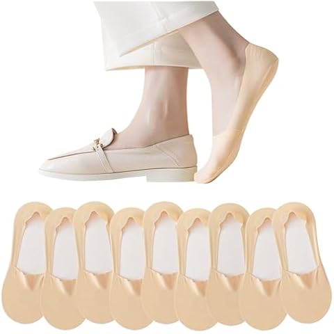 TENNOLA 9 Pairs Thin No Show Socks Womens Summer Low Cut Liner Non Slip Invisible Socks for Women Black, White, and Beige Size 8-12 Cover