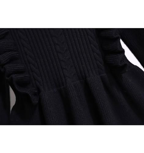 Image of Geeda Girl Winter Long Sweater Dress Woolen Knitted Dress