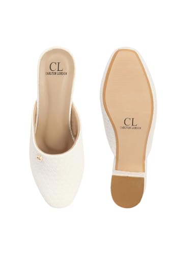 Image of Carlton London Women Stylish Slipon Casual Wear, Party and Formal Wear Mule with Block Heels