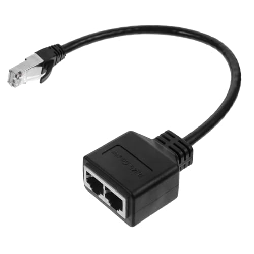 DOITOOL Ethernet Splitter 1 to 2 High Speed Ethernet Coupler Network Adapter Cable for Home Office