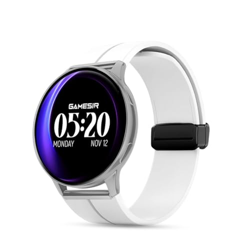 Image of GameSir Active 2 Smartwatch for Men & Women, 1.39 inch HD Round Display, Bluetooth Calling, Heart Rate & SPO₂, 100+ Sports Modes, IP67, Long Battery Life for Android & iOS (Magnetic White)