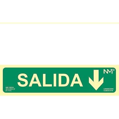 Arrow Down PVC Outlet Sign 10.5 x 42 cm Green Cover