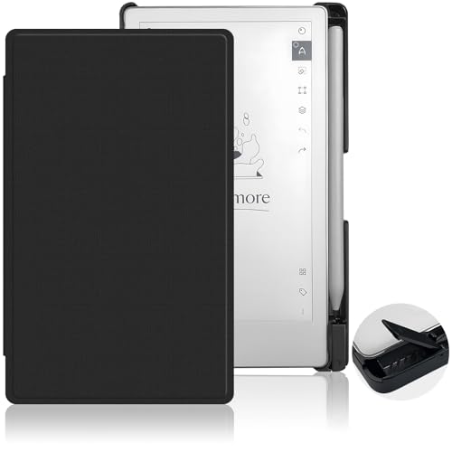 Aippdo Case for Remarkable Paper Pro Move 7.3 inch 2025,Hard Back Shell Protective Book Folio Cover with Built-in Pen Holder, with Auto Sleep/Wake Function.
