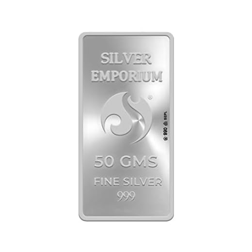 Silver Emporium BIS approved 50 Grams 99 Purity Silver Bar