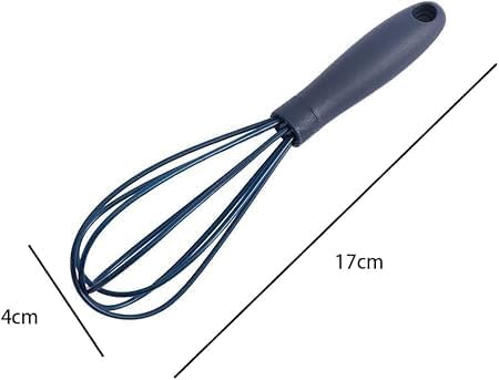 Miniatura 9 de 1 mini batidor de silicona negro, batidor antiadherente de 6.7 pulgadas, batidor de leche y huevo, batidora de huevo de mano, batidor de cocina para